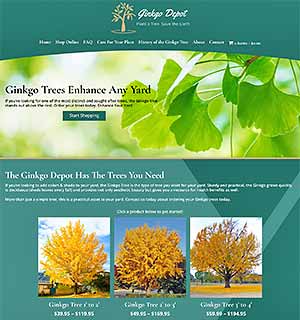 image of home page for a gardening company