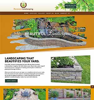 image of home page for a landscaping company